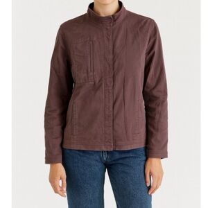 Eileen Fisher Women’s Utility Style Mandarin Collar Outer Wear Jacket